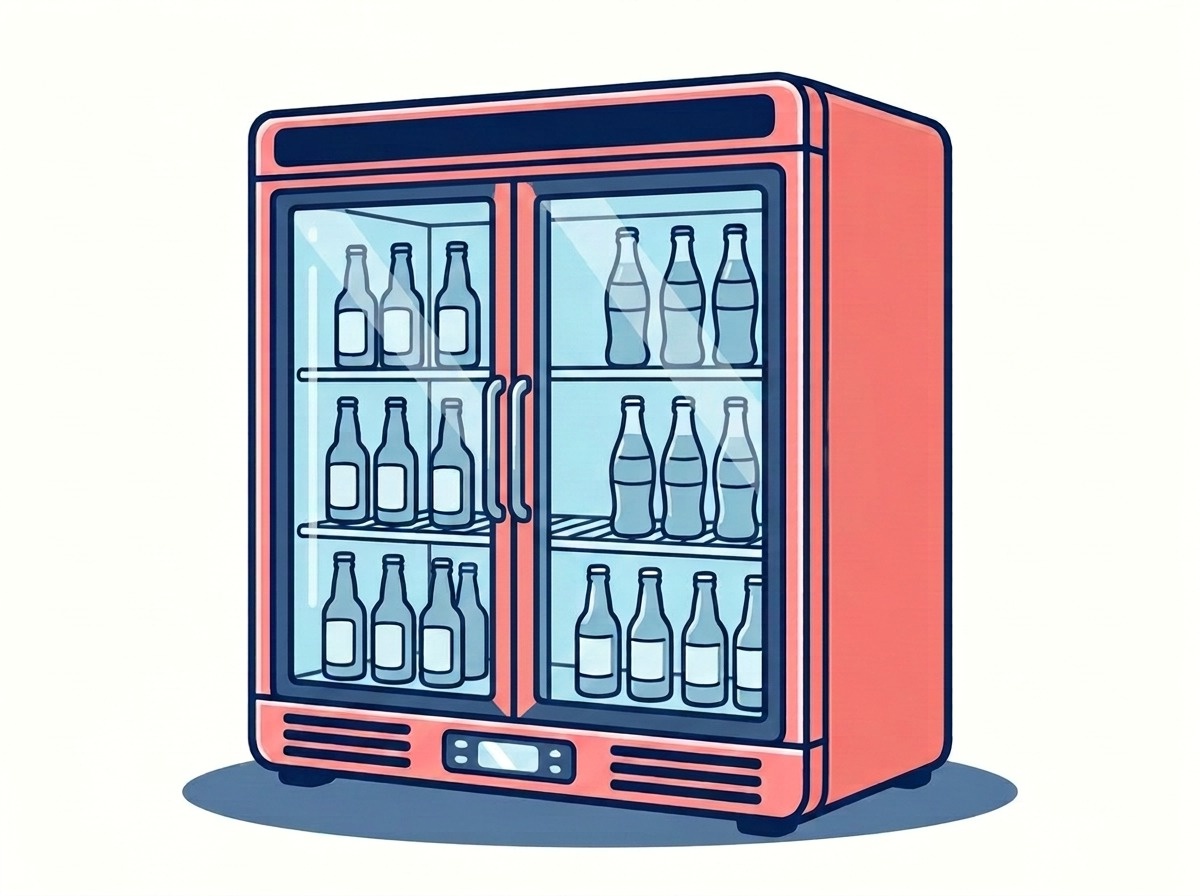 Double Hinged Door Bottle Cooler