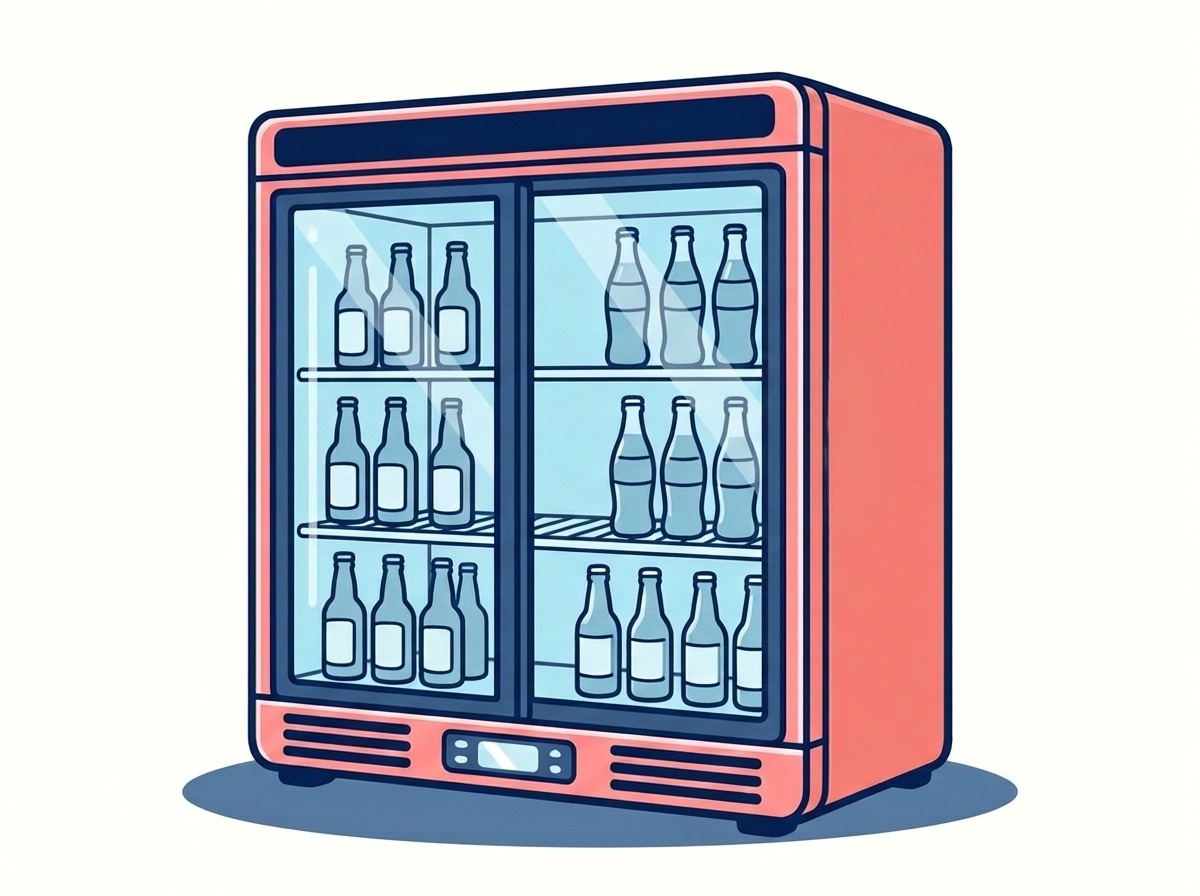 Double Sliding Door Bottle Cooler
